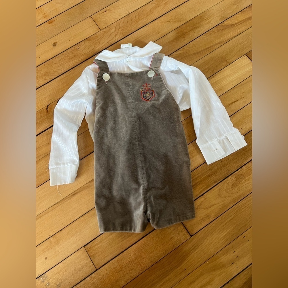 Miniatures in‎ Fashion vintage little boys shorts overall set